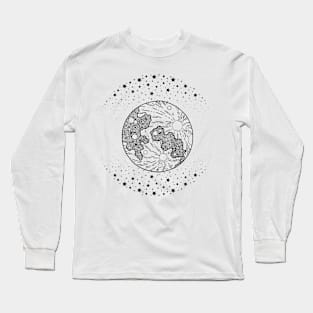 Beautiful Earth And Stars Long Sleeve T-Shirt